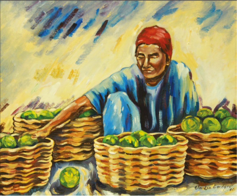 Pintura titulada Marchanta De Frutas