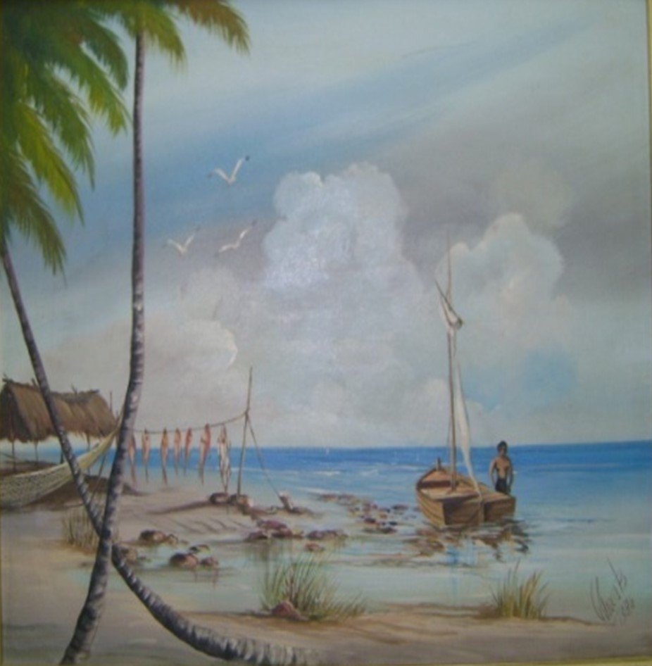 Pescador en la Playa