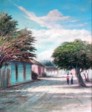 Pintura titulada Calle Del Campo